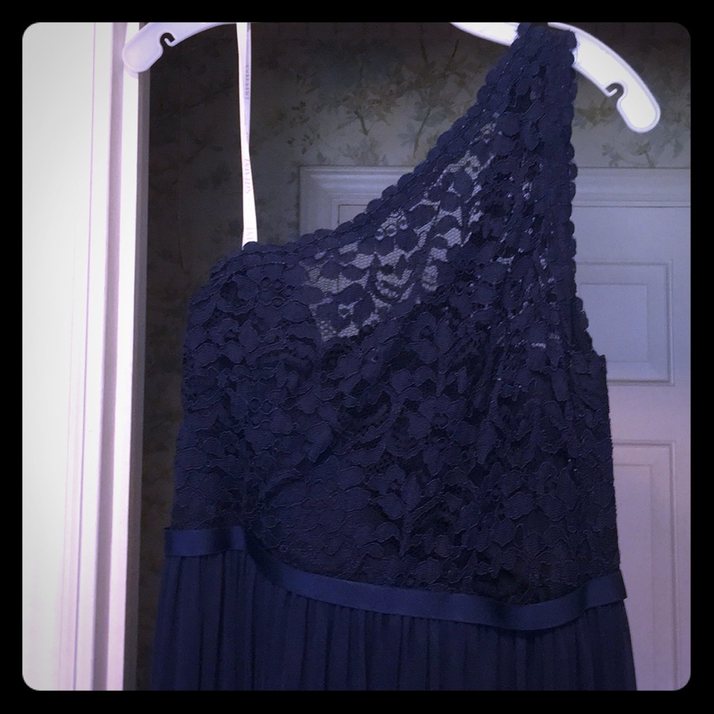 Navy Blue floor length formal dress